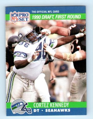 1990 Pro Set #671 Cortez Kennedy Seattle Seahawks Rookie Card