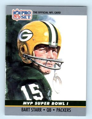 1990 Pro Set Super Bowl MVP Collectibles #1 Bart Starr Green Bay Packers/Oakland Raiders