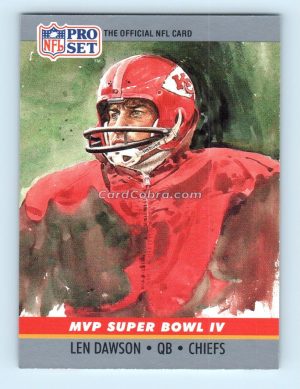 1990 Pro Set Super Bowl MVP Collectibles #4 Len Dawson Kansas City Chiefs