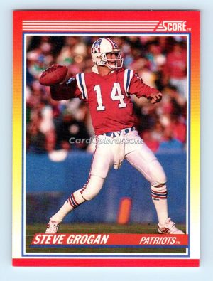 1990 Score #221 Steve Grogan New England Patriots