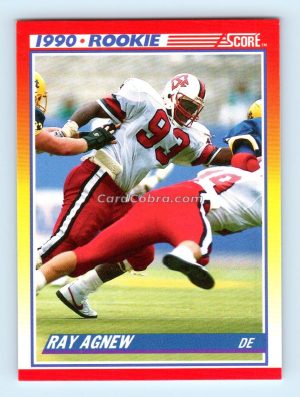 1990 Score #293 Ray Agnew NC State Wolfpack Rookie Card