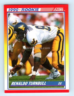 1990 Score #296 Renaldo Turnbull West Virginia Mountaineers Rookie Card