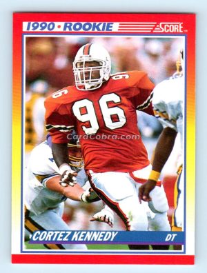 1990 Score #299 Cortez Kennedy Miami Hurricanes Rookie Card