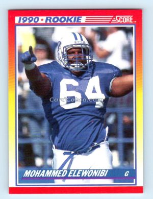 1990 Score #303 Mohammed Elewonibi BYU Cougars Rookie Card