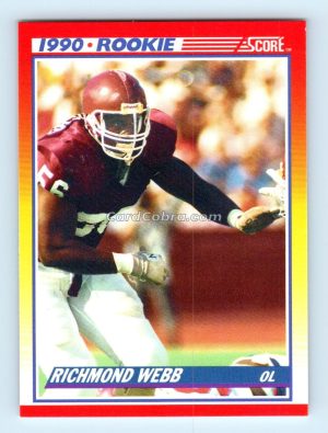 1990 Score #306 Richmond Webb Texas A&M Aggies Rookie Card