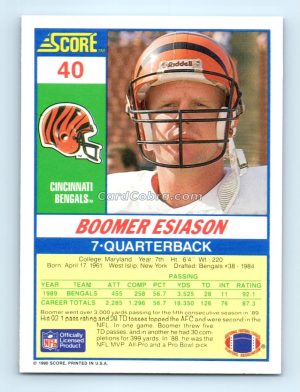 1990 Score #40 Boomer Esiason Cincinnati Bengals