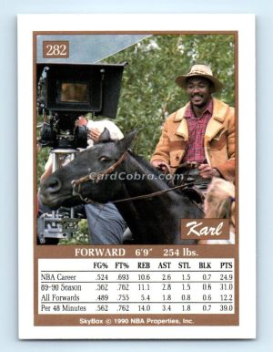 1990 SkyBox #282 Karl Malone Utah Jazz