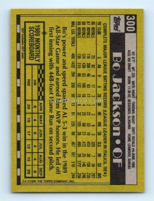 1990 Topps #300 Bo Jackson Kansas City Royals