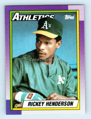 1990 Topps #450 Rickey Henderson Oakland Athletics