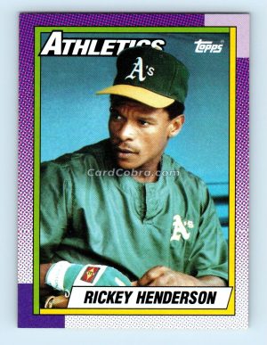 1990 Topps #450 Rickey Henderson Oakland Athletics