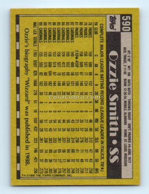 1990 Topps #590 Ozzie Smith St. Louis Cardinals