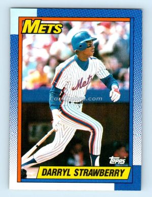 1990 Topps #600 Darryl Strawberry New York Mets