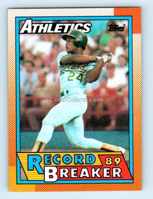 1990 Topps #7 Rickey Henderson Oakland Athletics