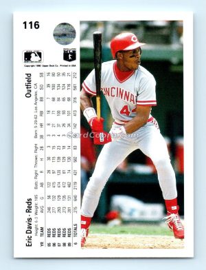 1990 Upper Deck #116 Eric Davis Cincinnati Reds