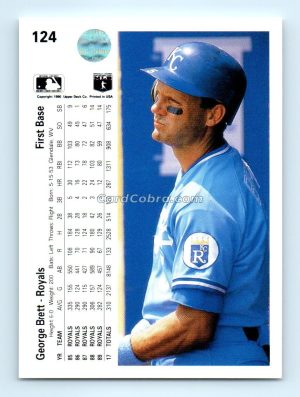 1990 Upper Deck #124 George Brett Kansas City Royals