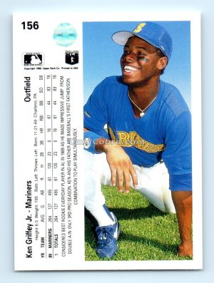 1990 Upper Deck #156B Ken Griffey Jr. Seattle Mariners