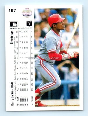 1990 Upper Deck #167 Barry Larkin Cincinnati Reds