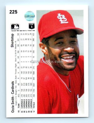 1990 Upper Deck #225 Ozzie Smith St. Louis Cardinals