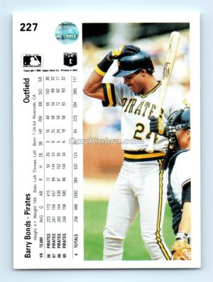 1990 Upper Deck #227 Barry Bonds Pittsburgh Pirates