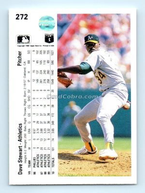 1990 Upper Deck #272 Dave Stewart Oakland Athletics