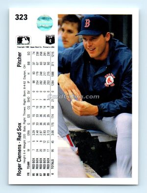 1990 Upper Deck #323 Roger Clemens Boston Red Sox