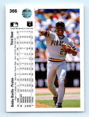 1990 Upper Deck #366 Bobby Bonilla Pittsburgh Pirates