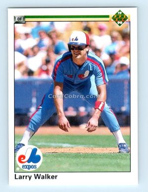 1990 Upper Deck #466 Larry Walker Montreal Expos Rookie Card