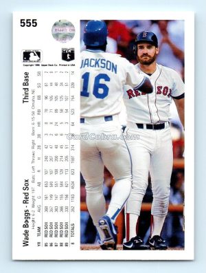 1990 Upper Deck #555 Wade Boggs Boston Red Sox