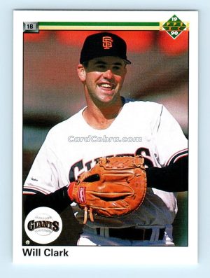 1990 Upper Deck #556 Will Clark San Francisco Giants