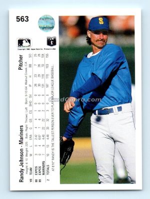 1990 Upper Deck #563 Randy Johnson Seattle Mariners