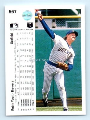 1990 Upper Deck #567 Robin Yount Milwaukee Brewers