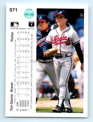 1990 Upper Deck #571 Tom Glavine Atlanta Braves