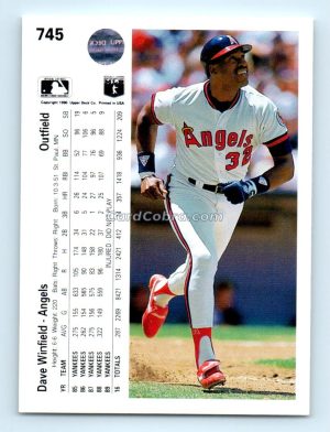 1990 Upper Deck #745 Dave Winfield California Angels