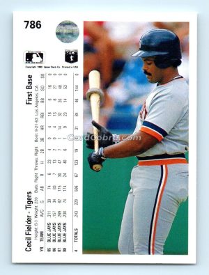 1990 Upper Deck #786 Cecil Fielder Detroit Tigers