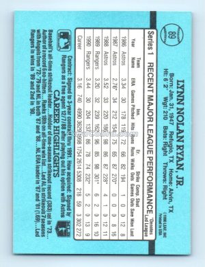 1991 Donruss #89 Nolan Ryan Texas Rangers