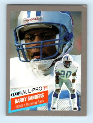 1991 Fleer All-Pro #9 Barry Sanders Detroit Lions