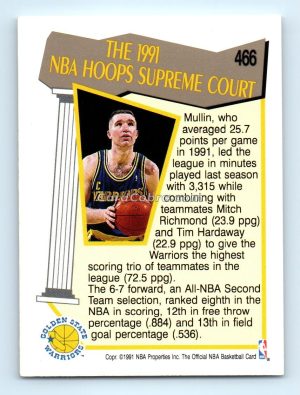 1991 Hoops #466 Chris Mullin Golden State Warriors