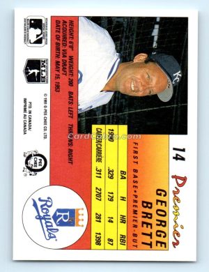 1991 O-Pee-Chee Premier #14 George Brett Kansas City Royals