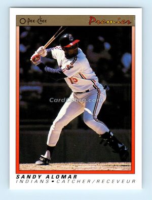 1991 O-Pee-Chee Premier #2 Sandy Alomar Jr. Cleveland Indians