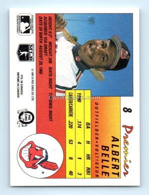 1991 O-Pee-Chee Premier #8 Albert Belle Cleveland Indians