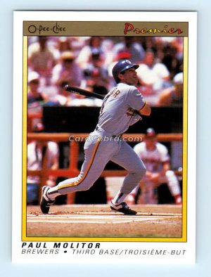 1991 O-Pee-Chee Premier #82 Paul Molitor Milwaukee Brewers