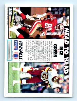 1991 Pinnacle #355 Jerry Rice/Darrell Green Washington Redskins/San Francisco 49ers