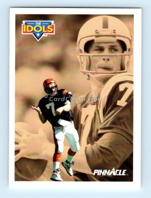 1991 Pinnacle #378 Boomer Esiason/Bert Jones Cincinnati Bengals/Baltimore Colts