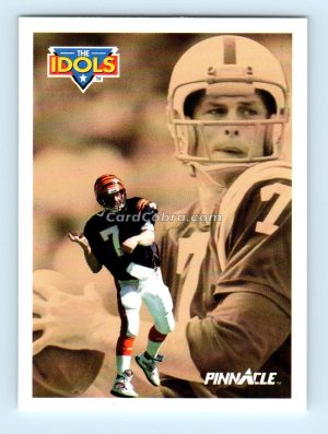 1991 Pinnacle #378 Boomer Esiason/Bert Jones Cincinnati Bengals/Baltimore Colts