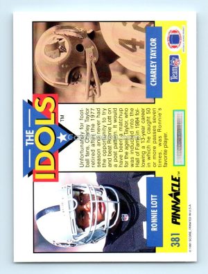 1991 Pinnacle #381 Ronnie Lott/Charley Taylor Washington Redskins/Los Angeles Raiders