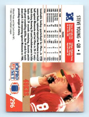 1991 Pro Set #296 Steve Young San Francisco 49ers