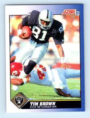 1991 Score #14 Tim Brown Los Angeles Raiders