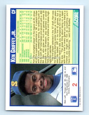 1991 Score #2 Ken Griffey Jr. Seattle Mariners