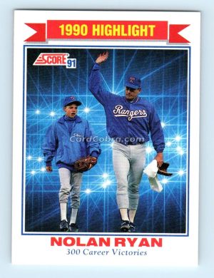 1991 Score #417 Nolan Ryan Texas Rangers