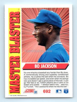 1991 Score #692 Bo Jackson Kansas City Royals